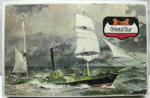 Minicraft 1/100 Oriental Star / Occident - 1838 Trans Atlantic Sail and Steam Ocean Liner (ex Heller), 145-800 plastic model kit